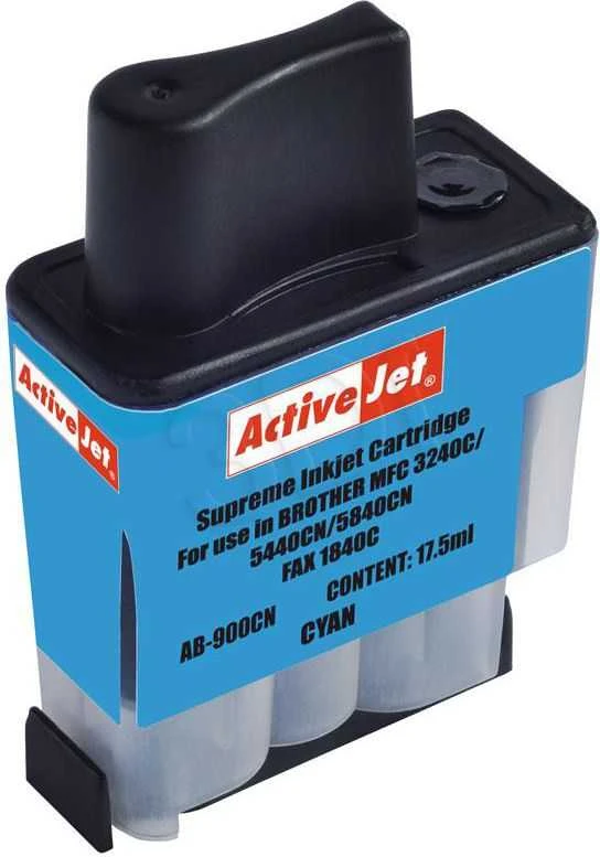 Toneris Activejet AB-900CN rašalas, skirtas Brother spausdintuvams; Brother LC900C pakeitimas; Aukščiausias; 17,5 ml; žalsvai mėlyna