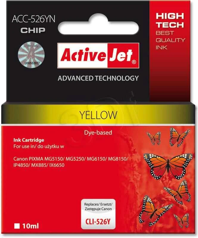Rašalo Kasetė - Activejet ACC-526YN, Geltona