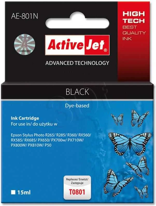 Rašalo Kasetė - Activejet AE-801N Juodas 15 ml