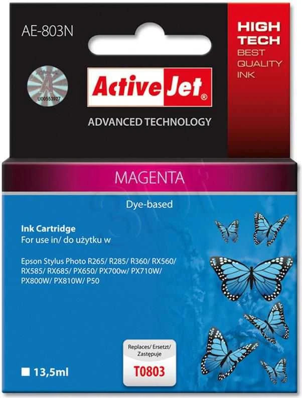 Spausdintuvo Rašalas - Activejet AE-803N (Pakaitinis Epson T0803; Supreme; 13,5 ml; Raudonos Spalvos)