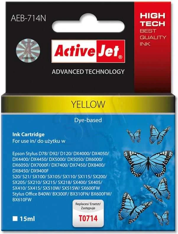 Rašalo Kasetė - Activejet AEB-714N Geltona