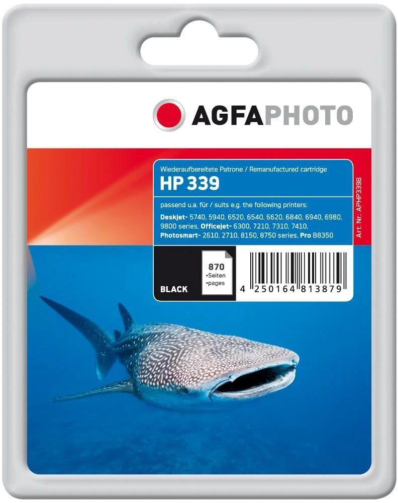 Tusz AgfaPhoto Tusz APHP339B / C8767EE No.339 (Juodas)