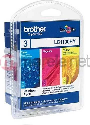Brother rašalo rinkinys originaliems rašalams LC-1100HYRBWBP Rainbow Pack