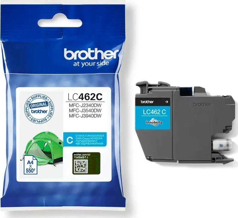 Tusz Brother originalus rašalas / tusz LC-462C, žalsvai mėlyna, 550s, Brother MFC J2340DW, MFC J3540DW, MFC J3940DW