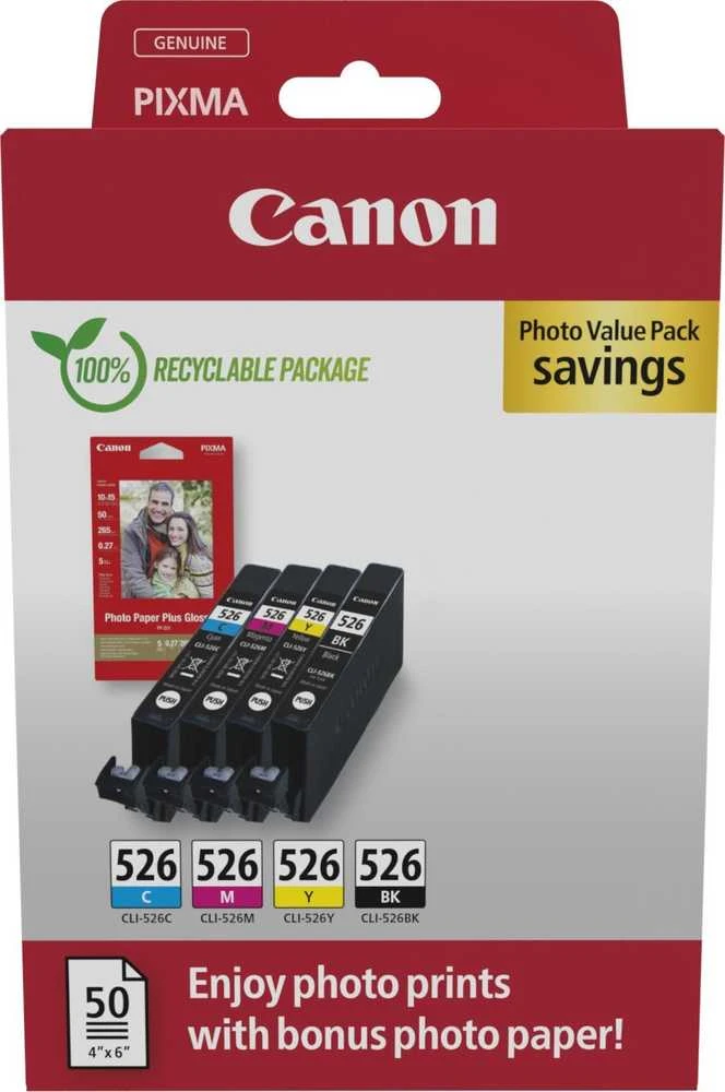 Canon Kasetė rašaliniams spausdintuvams Rašalo kasetės CLI-526 CMYK