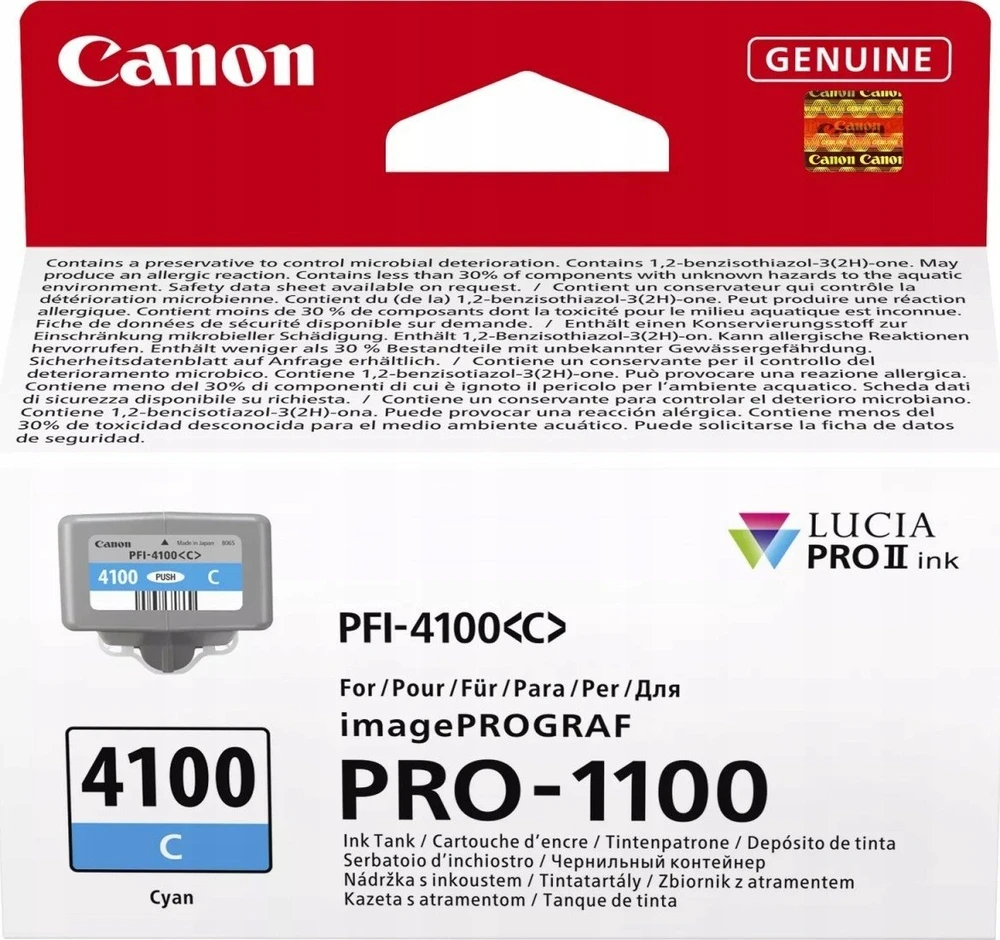 Originalus Canon rašalas / kasetė PFI-4100 C, 6778C001, žydra, 80 ml