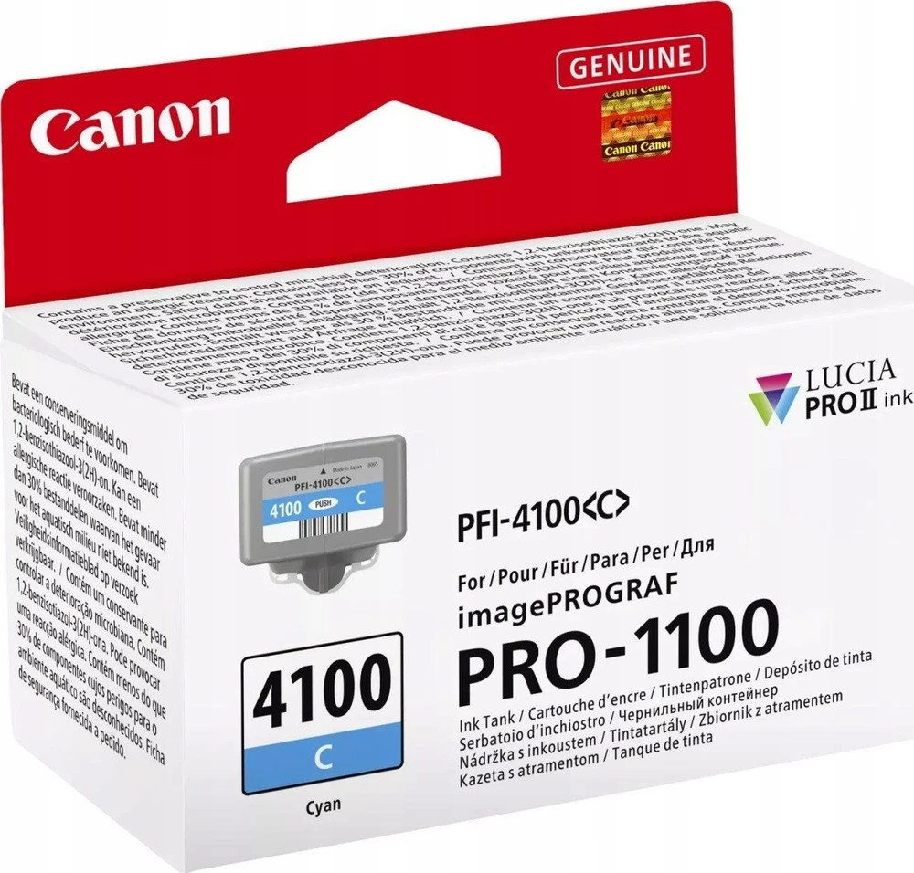 Originalus Canon rašalas / kasetė PFI-4100 C, 6778C001, žydra, 80 ml