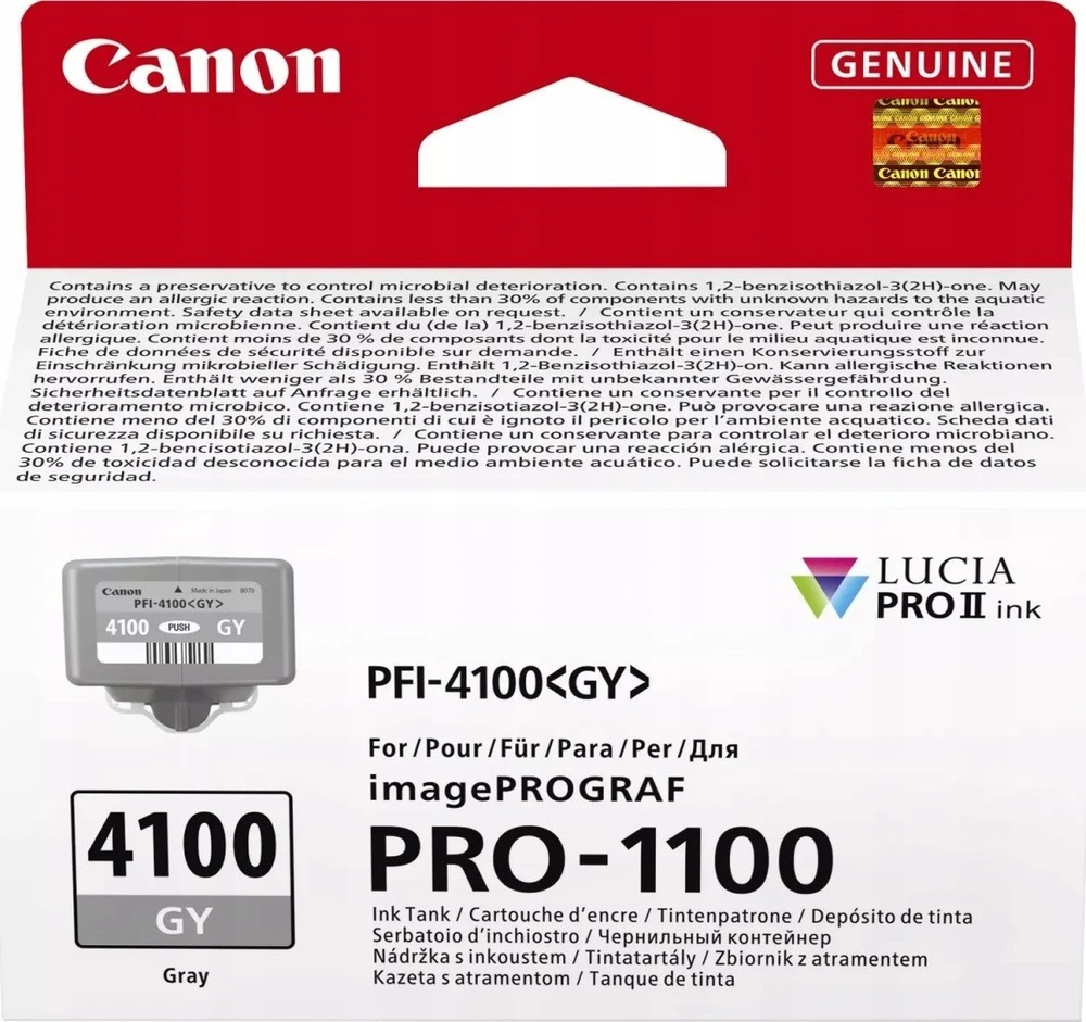 Canon LUCIA PRO II rašalo kasetė 1 vnt. Originali standartinio našumo pilka
