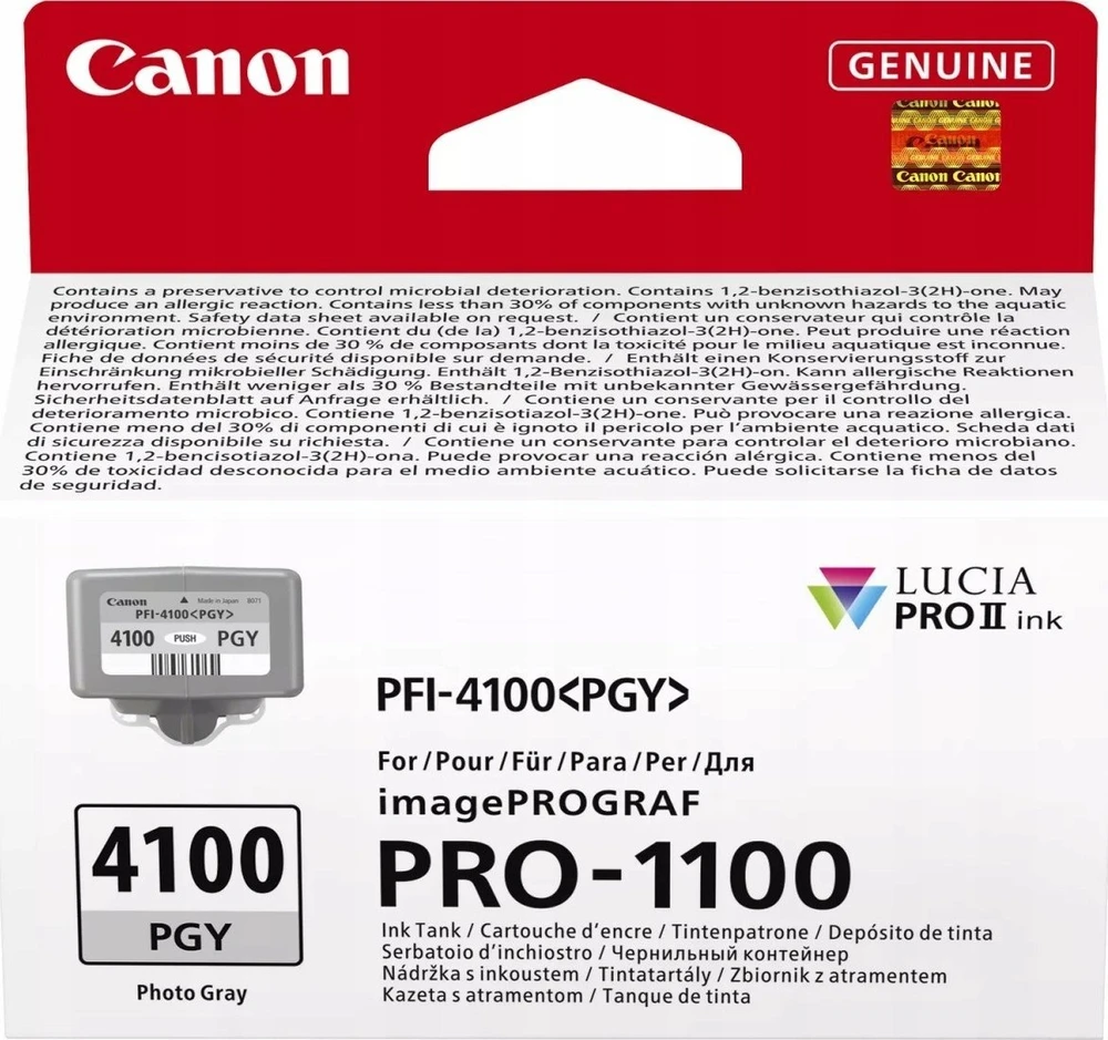 Canon LUCIA PRO II rašalo kasetė 1 vnt Originalus Standartinė išeiga Foto pilka