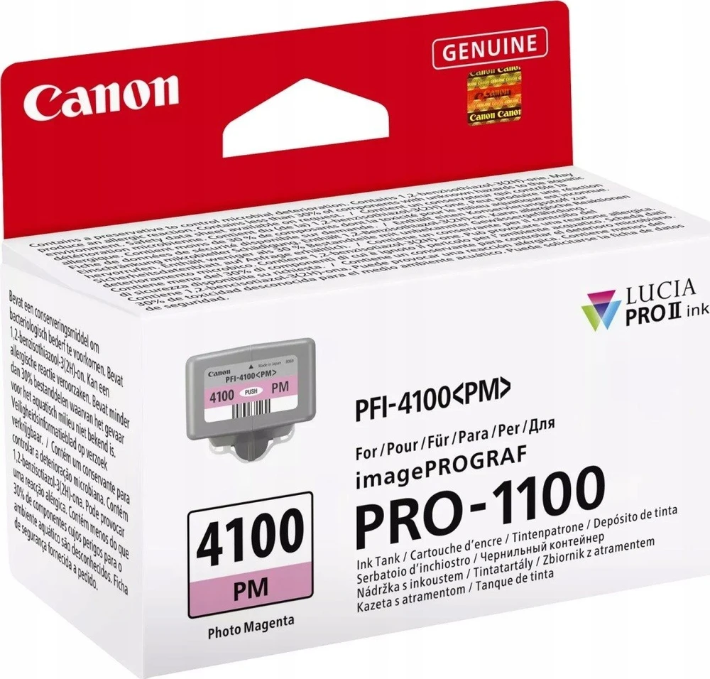 Originalus Canon rašalas / kasetė PFI-4100 PM, 6782C001, purpurinė nuotrauka, 80 ml