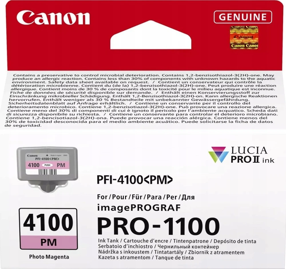 Originalus Canon rašalas / kasetė PFI-4100 PM, 6782C001, purpurinė nuotrauka, 80 ml