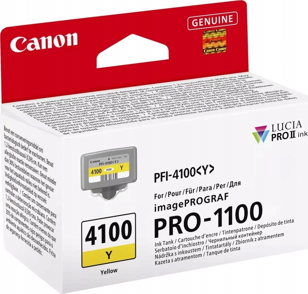 Originalus Canon rašalas / kasetė PFI-4100 Y, 6780C001, geltona, 80ml