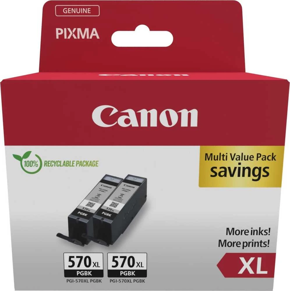 Canon 0318C010 rašalo kasetė 2 vnt Originalus Didelė (XL) išeiga Juoda