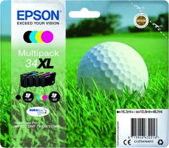 Tusz Epson 34XL MPACK INK (XL BKundSTD CM - C13T34794010