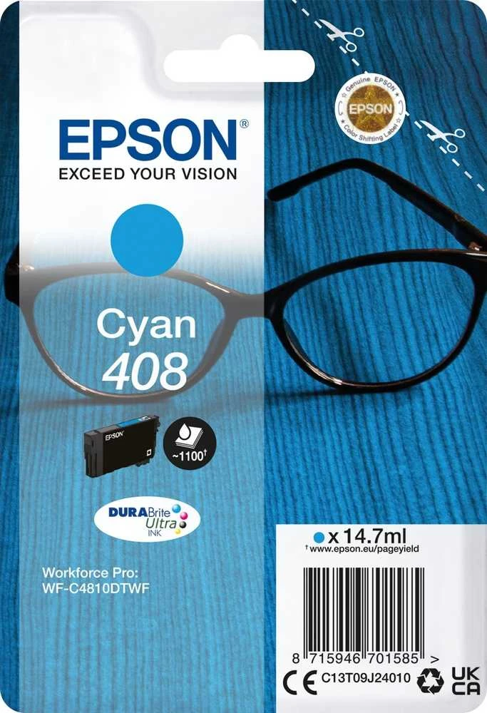 Epson DURABrite Ultra 408L | Rašalo kasetė | Žydra spalva
