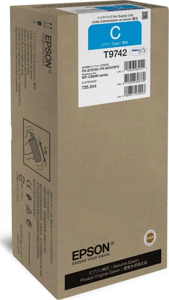 Epson XXL rašalo tiekimo blokas | WorkForce Pro WF-C869R | Rašalo pakuotė | Žydra spalva