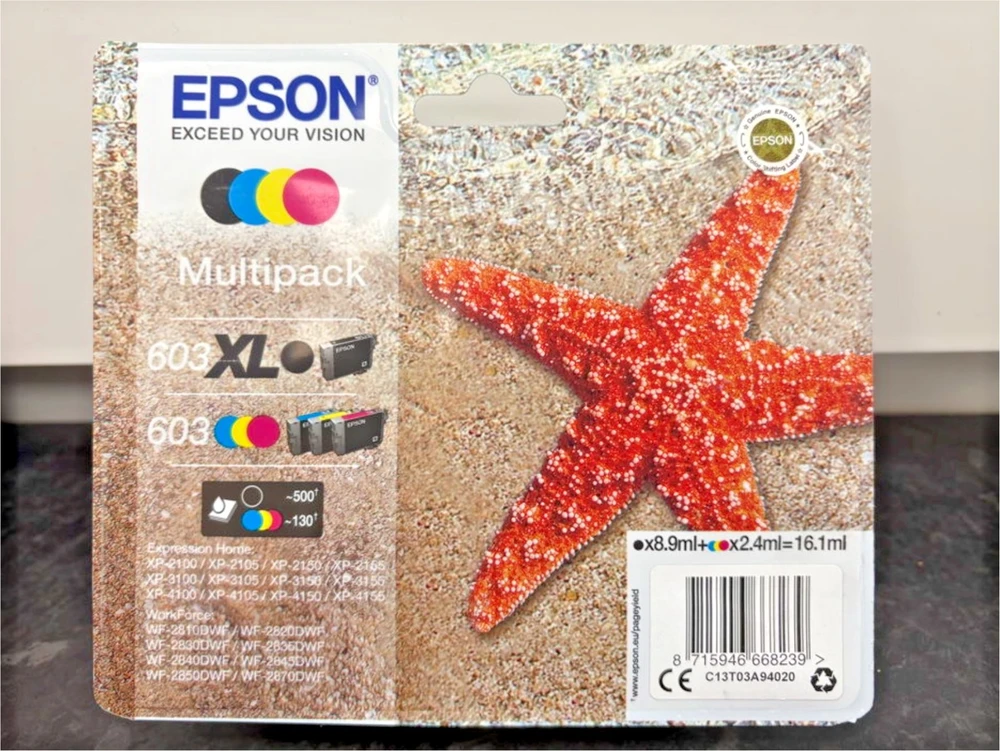 Tusz Epson Oryginalny Kasetė Atramentowy C13T03A94020 Juodas Wielokolorowy (S7732415)