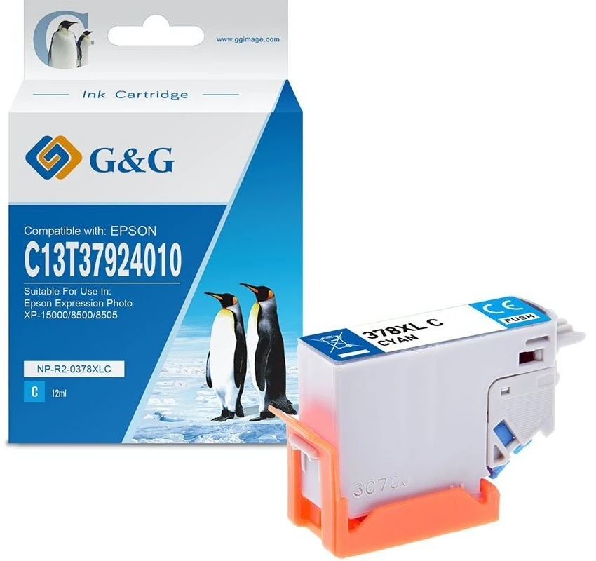 G&G G&G 15182 rašalo kasetė, 1 vnt., žydro rašalo pakaitinė