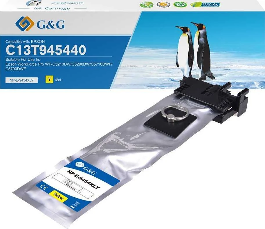 Su G&G suderinamas rašalas / rašalas su C13T945440, NP-E-9454Y, geltonas, 5000s