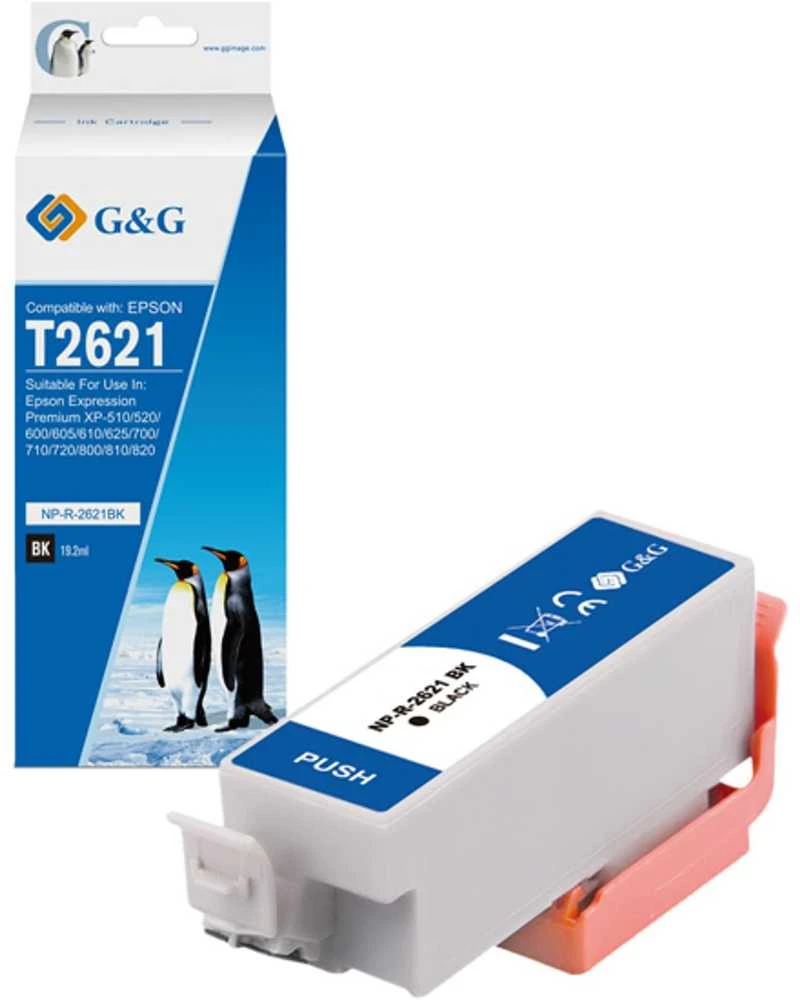 G&G kompatybilny ink / tusz su C13T26214012, NP-R-2621BK, juodas