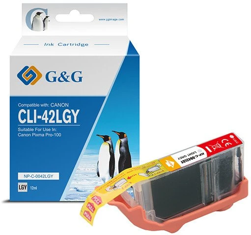 G&G G&G suderinamas rašalas / rašalo kasetė CLI-42LGY, NP-C-0042LGY, šviesiai pilka