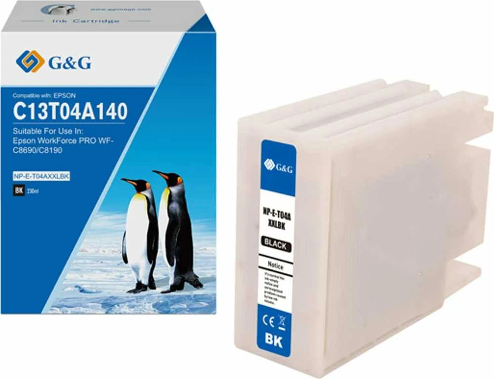 G&G kompatybilny ink / tusz su C13T04A140, NP-E-T04AXXLBK-A, juodas, 11500s
