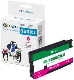 Dažų kasetė G&G, suderinama su HP 953XL F6U17AE XL-Magenta