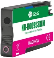 Dažų kasetė G&G, suderinama su HP 953XL F6U17AE XL-Magenta