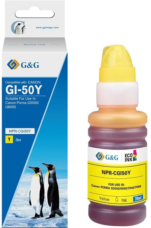 G&G kompatybilny ink / tusz su GI-50 Y, NPR-CGI50Y, yellow, 7700s