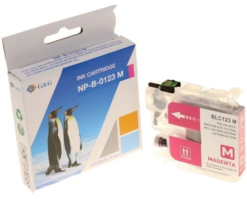 G&G kompatybilny ink / tusz su LC-123M, NP-B-0123XLM, magenta, 600s