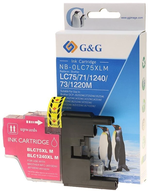 G&G kompatybilny ink / tusz su LC-1240M, NP-B-0LC75M/1240M, magenta, 600s