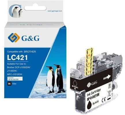 Tusz G&G kompatybilny su Brother LC421BK (200 stron) [20559]