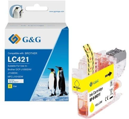 Tusz G&G Kompatybilny su Brother LC421Y (200 stron) Geltonas (20562)