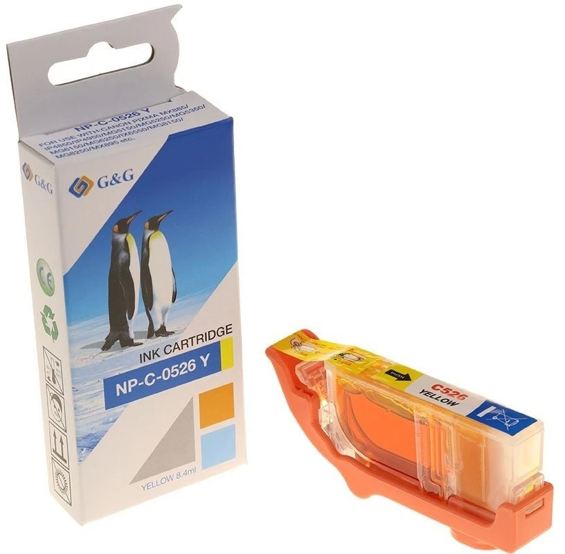 G&G kompatybilny ink / tusz su CLI526Y, NP-C-0526Y, 4543B001, yellow, 8.4ml