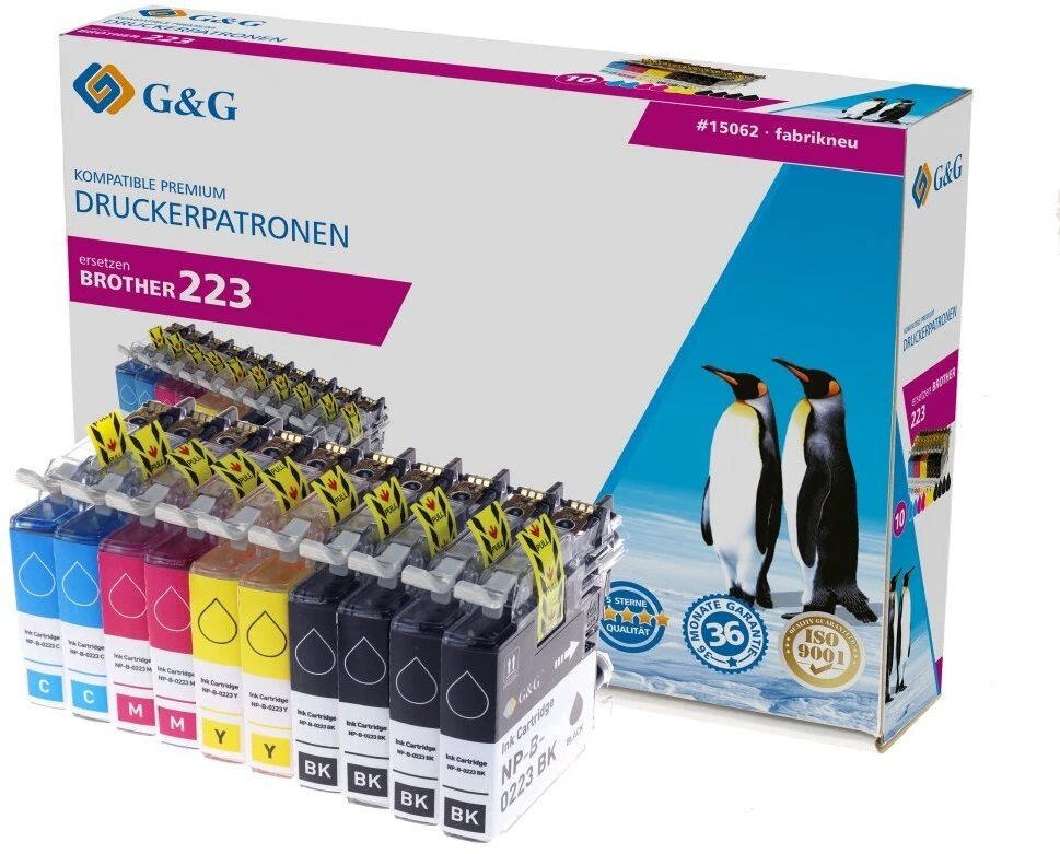 Tusz G&G kasetė Brother LC-223 XL rinkinys 10 4xBK, po 2x C,M,Y