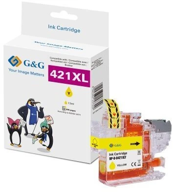 Tusz G&G Tusz kompatybilny su Brother LC421XLY wkład (500 stron) geltona