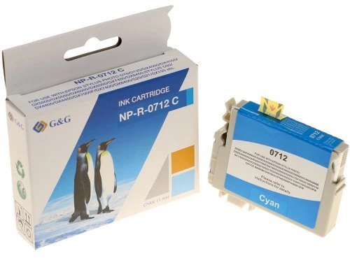 Suderinamas rašalas su „G&G Ink“, skirtas „Epson T0712“ / „C13T07124012“ (3545) spausdintuvams