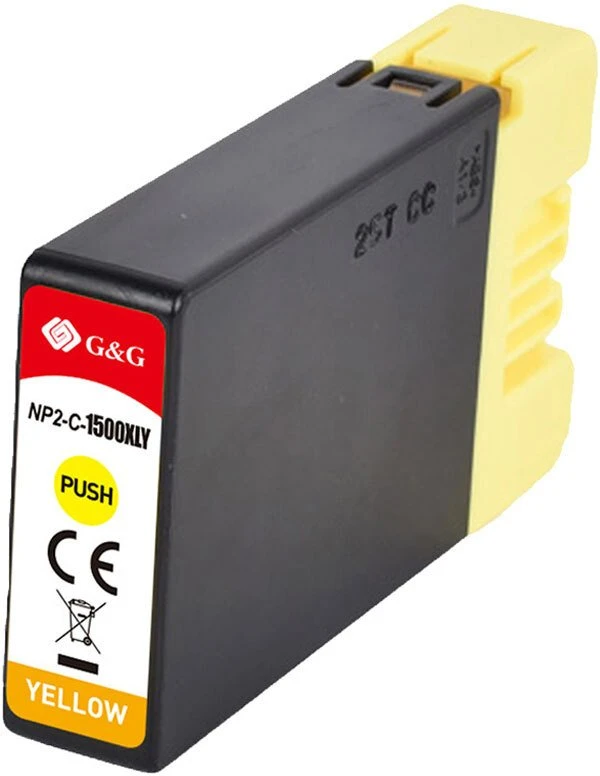 G&G rašalas Rašalo kasetė, suderinama su Canon PGI-1500XLY/9231B001 XL kasetė. Geltona
