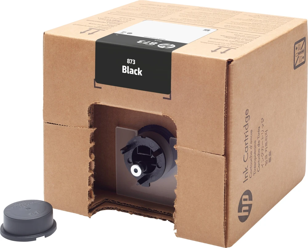 HP 873 3 litrų juodo latekso rašalo kasetė, standartinio našumo, juoda, latekso pagrindo rašalas, 3000 ml, 1 vnt., vienos pakuotės