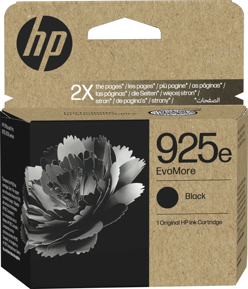 Tusz HP 925e EvoMore Juodas Original Ink Cartridge juoda 1000 stron (4K0W3PE#LS1)