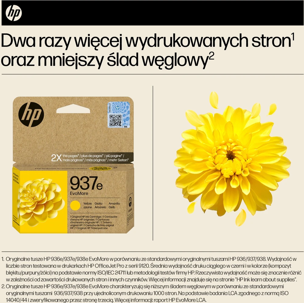 Rašalo kasetė HP 4S6W8NE, geltona, 1650 puslapių, HP OfficeJet Pro 9120e, 9130e, 9720, 9730, HP OfficeJet Pro 9110b spausdintuvas, HP OfficeJet Pro 9120b daugiafunkcis spausdintuvas, HP OfficeJet Pro 9130b daugiafunkcis spausdintuvas