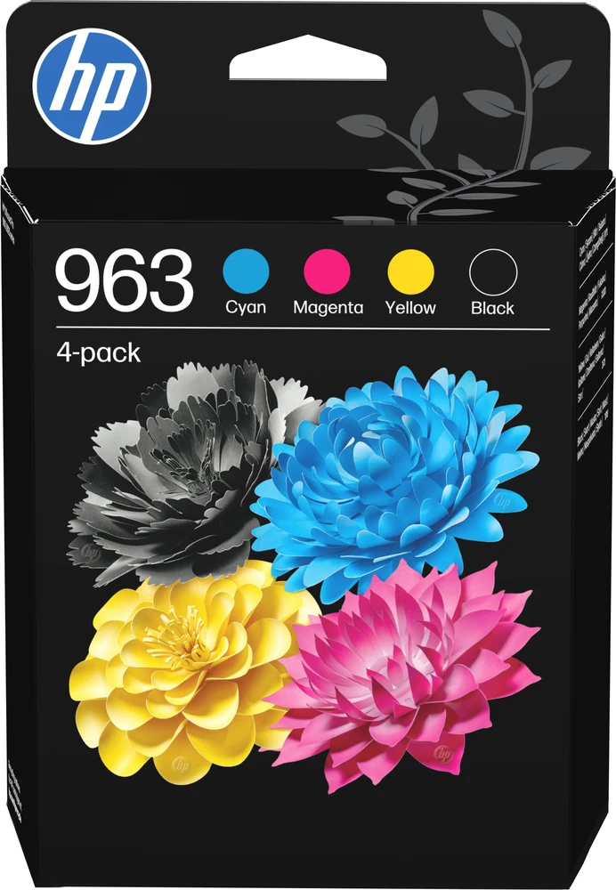 Spausdintuvas Hewlett Packard (HP) Originalios HP 963 CMYK rašalo kasetės 4 pakuotės