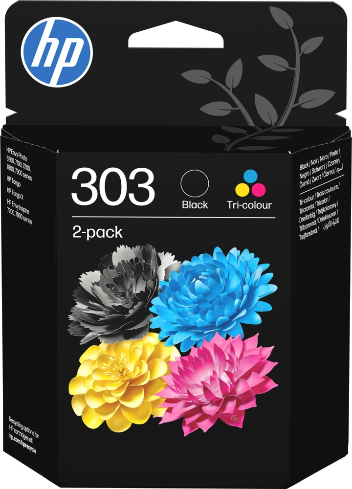 HP 303 juoda + spalva 3YM92AE