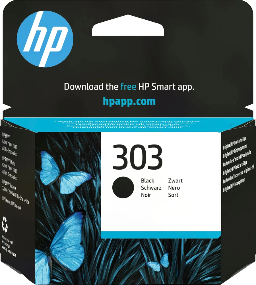 Hewlett Packard (HP) HP 303 juoda T6N02AE Instant Ink