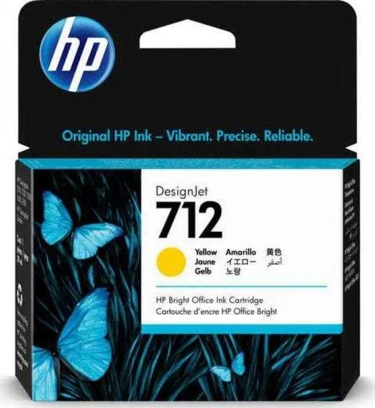 Hewlett Packard (HP) HP 712 29-ml Geltona DesignJet Ink Cartridge