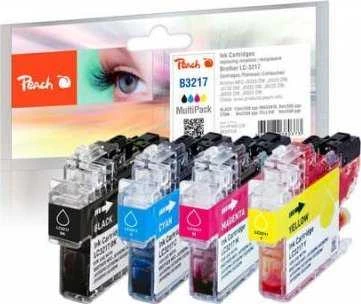 Peach PI500-238 rašalo kasetė Juoda, Žydras, Rausvai raudona, Geltona 4 vnt