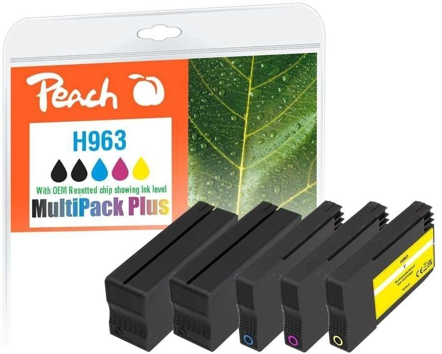 Peach 6ZC70AE rašalo kasetė 5 vnt. Zamiennik Juodas, Cyan, Magenta, Geltonas