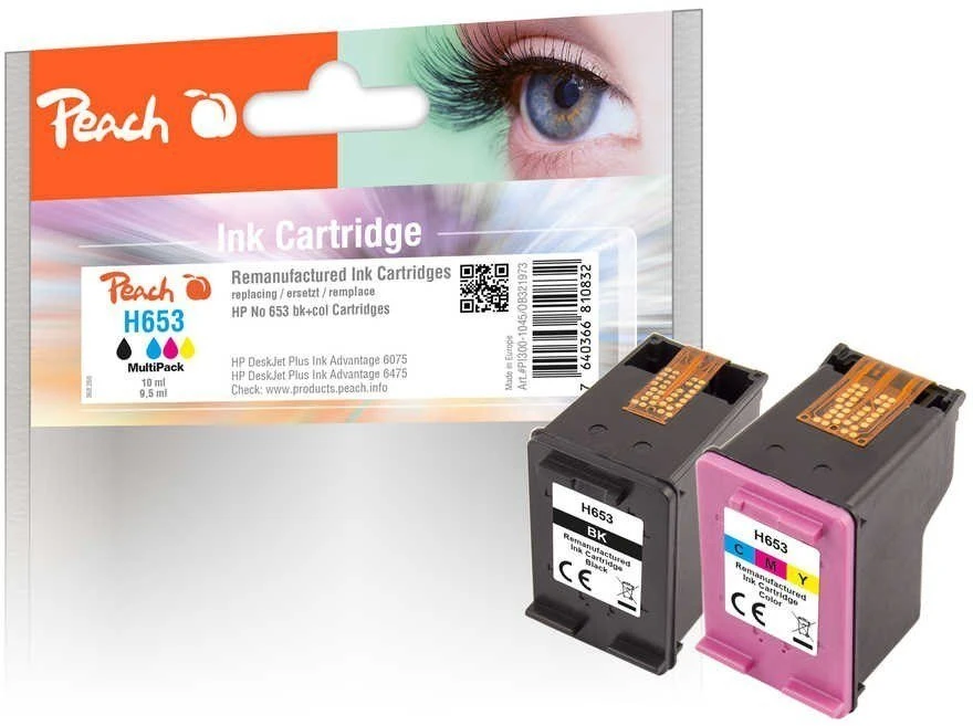 Peach PI300-1045 rašalo kasetė 2 vnt. Zamiennik Juodas, Cyan, Magenta, Geltonas