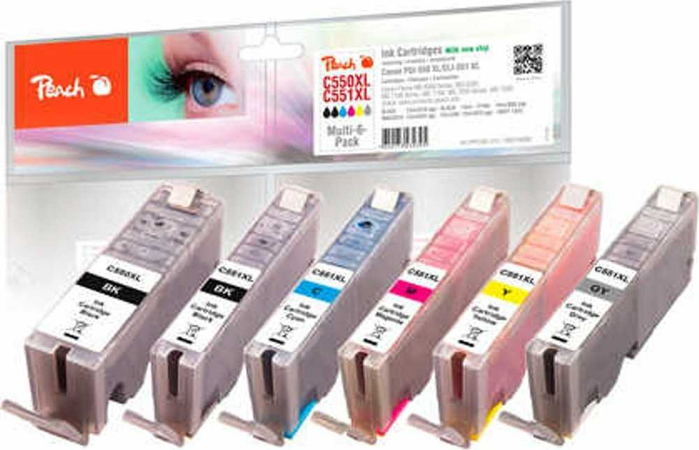 Peach Ink Peach PI100-312 rašalo kasetė Photo Juodas, Photo Cyan, Photo Gray, Photo Magenta, Photo Geltona