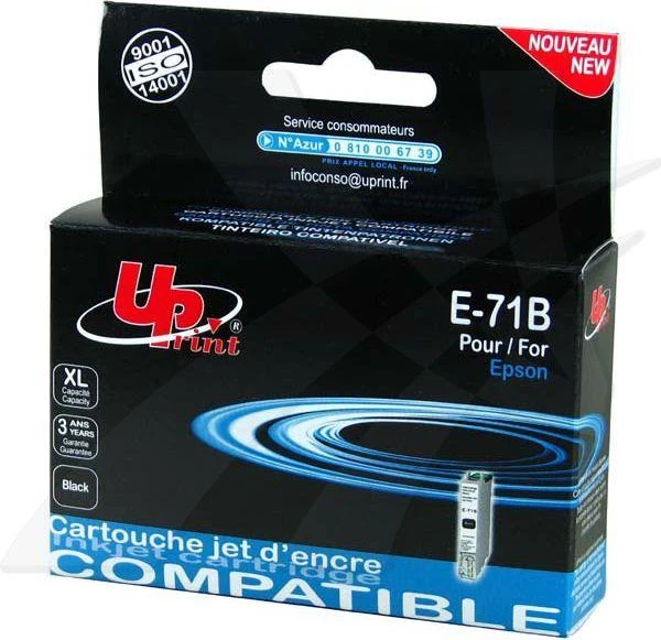 UPrint kompatybilny ink / tusz su C13T07114011, E-71B, juodas, 12ml